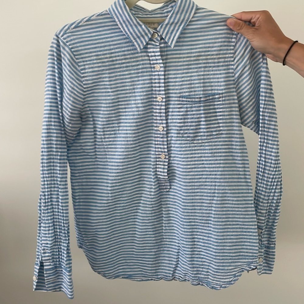 Light blue and white jcrew